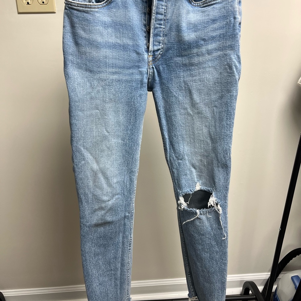 Re/Done 90s High Rise Ankle Crop Jeans